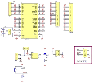 Schematic of AT90 board